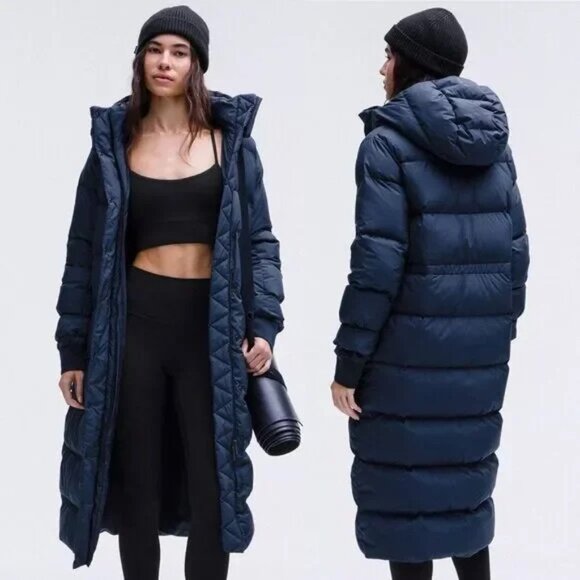 lululemon athletica Jackets & Blazers - Lululemon Wunder Puff Admiral Navy Blue - like new